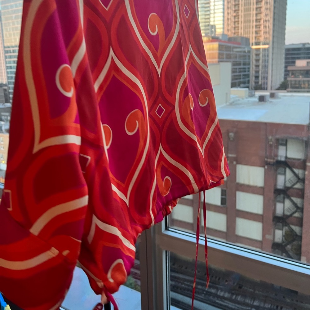 Groovy pink/orange Zara blouse